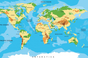 Ilustrace mapy světa