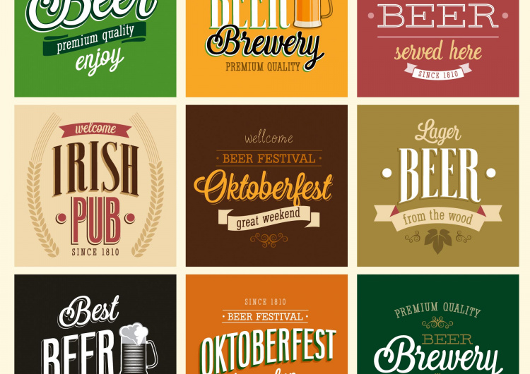 Sada pivních etiket