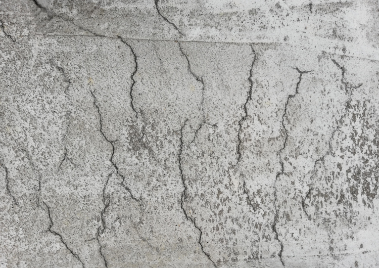 Prasklý vyztužený beton