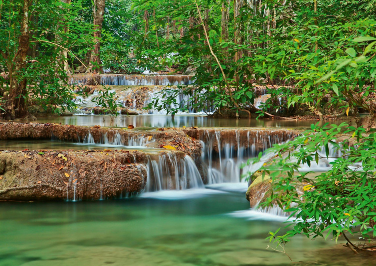 Vodopád v thajském lese