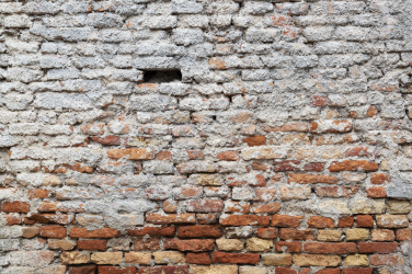 Cihlová zeď v Benátkách