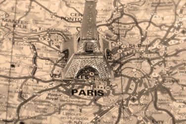 Eiffelova věž na mapě