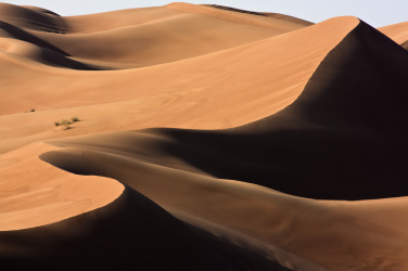Osvětlené písečné duny