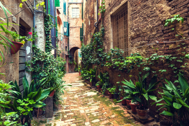 Skrytá ulice v Sieně
