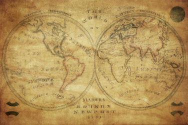 Vintage mapa světa II.