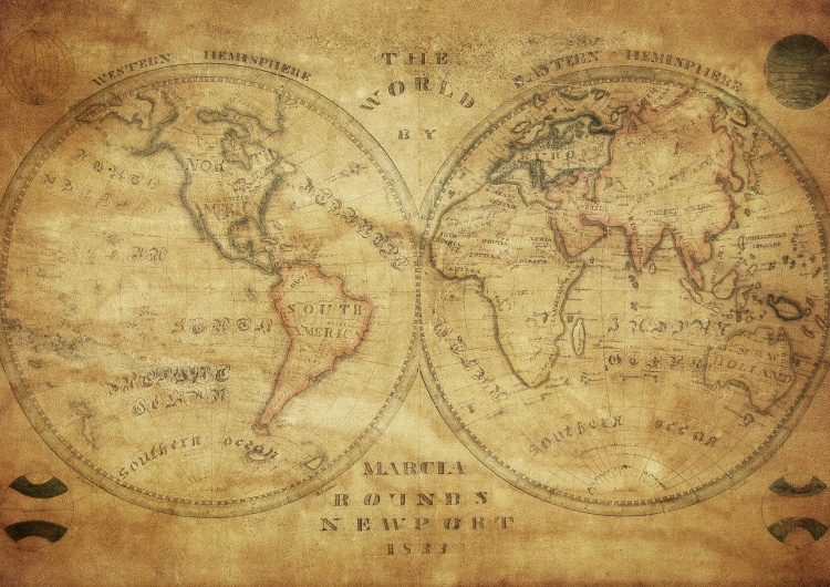 Vintage mapa světa II.