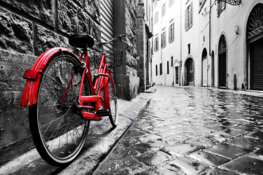 Vintage červené kolo
