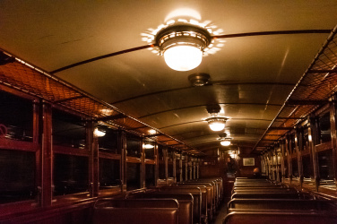 Vintage interiér tramvaje