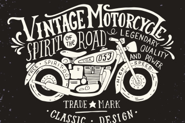 Vintage plakát motocykl