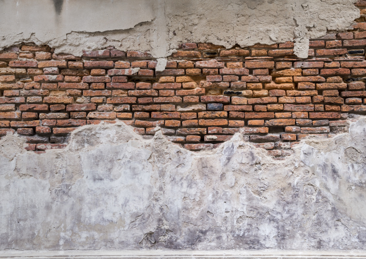 Detail staré cihlové zdi