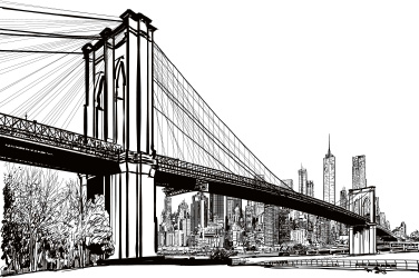 Ilustrace Brooklyn Bridge