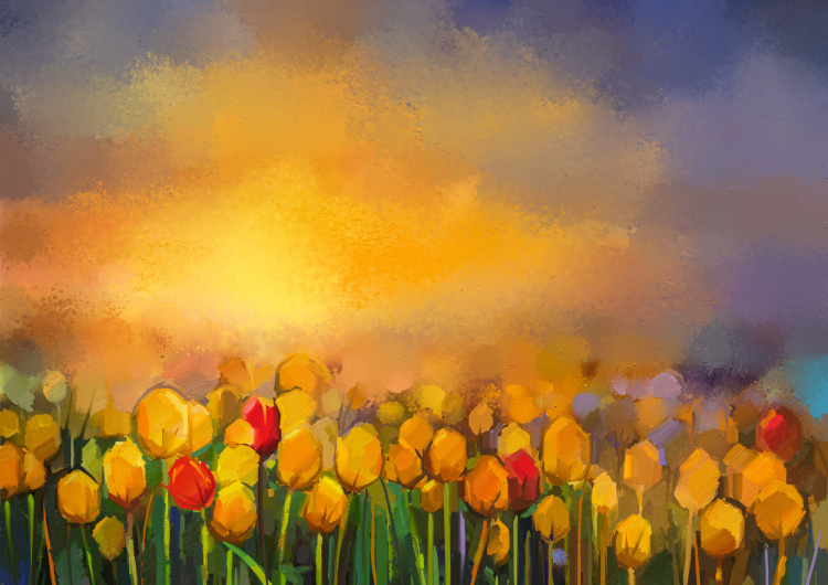 Malba - Žluté tulipány