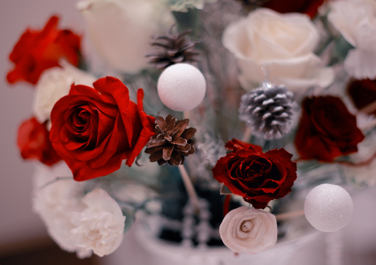 Vánoční svatební kytice