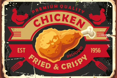 Cedule - Smažené kuře