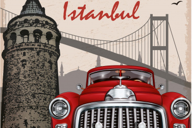 Istanbul retro plakát