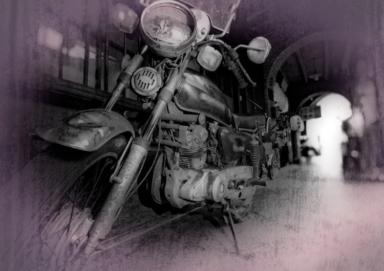 Starý retro motocykl