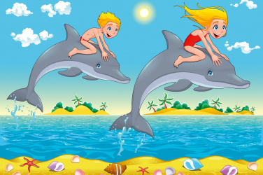 Děti a delfín