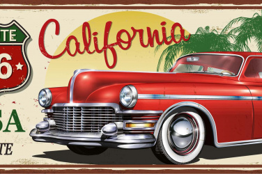 Vintage plakát Kalifornie