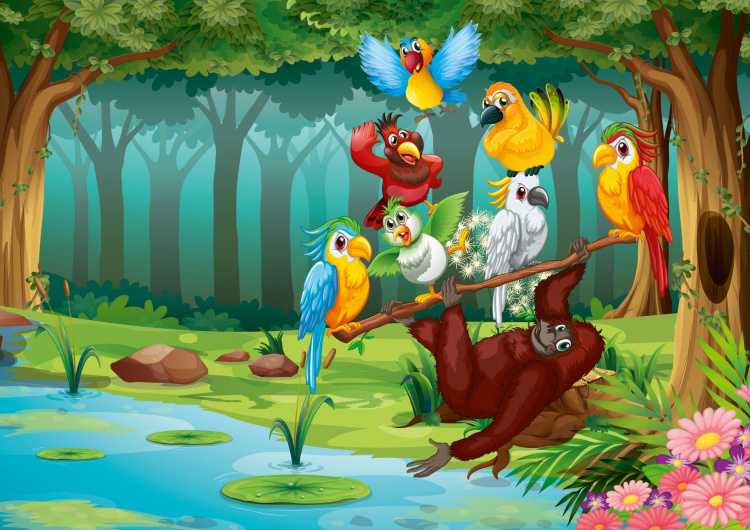 Divoká zvířata v lese