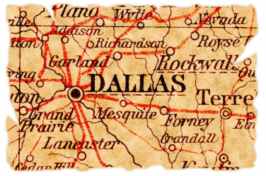 Stará mapa Dallasu
