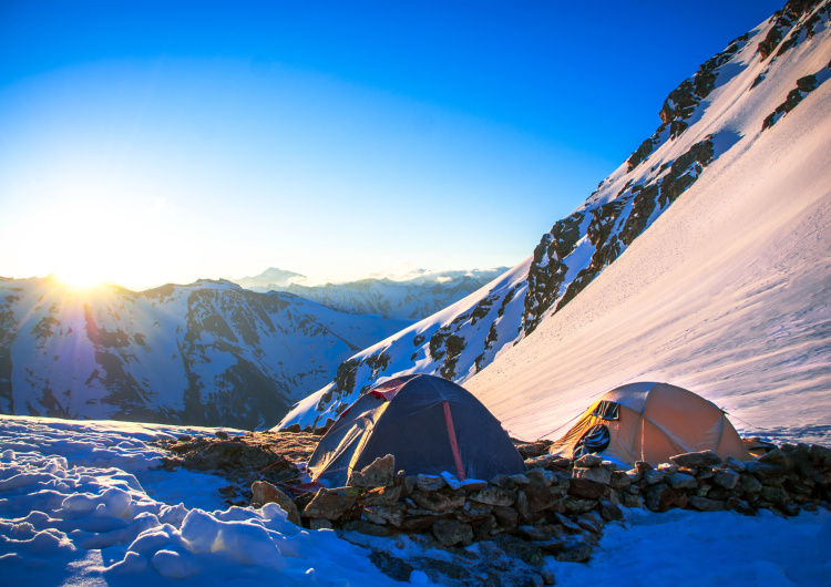 Kempování Mount Everest