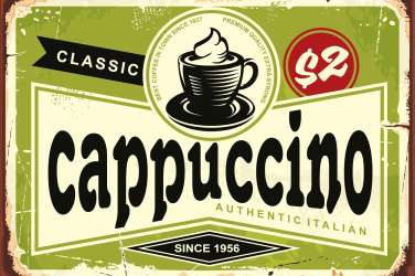 Cappuccino vintage plakát
