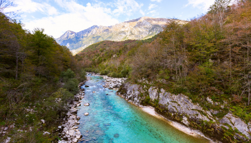 Řeka Soča, Slovinsko