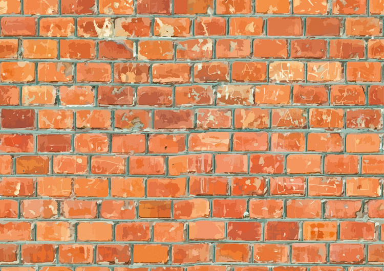 Barevná cihlová zeď