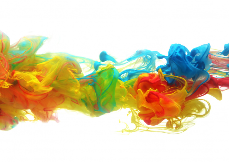 Barevný inkoust ve vodě