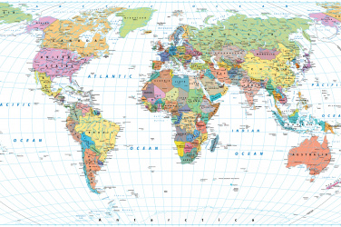 Podrobná mapa světa