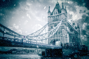 Zimní londýnská scéna