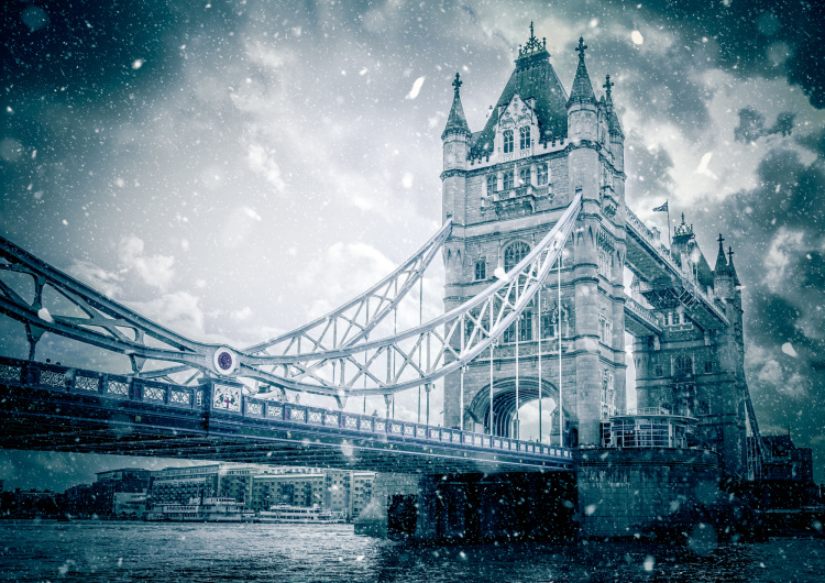 Zimní londýnská scéna