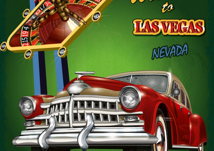 Retro plakát Las Vegas