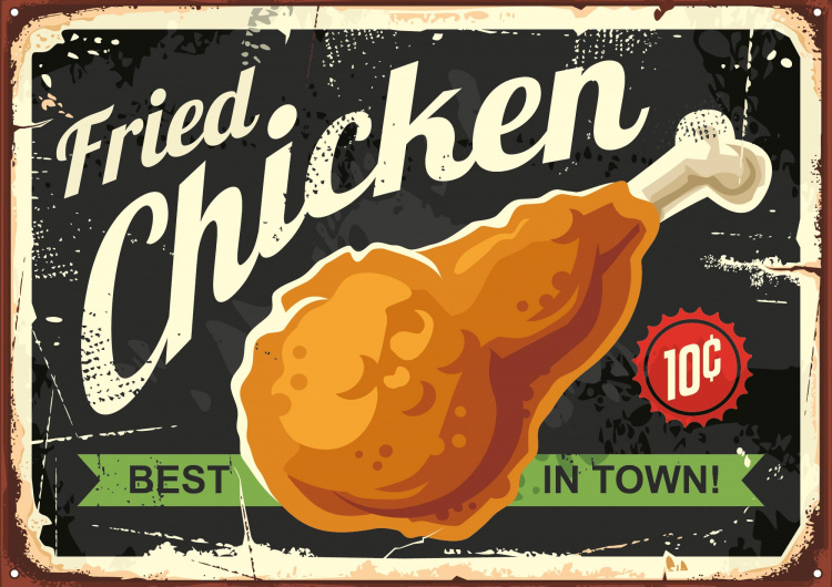 Smažené kuře retro 