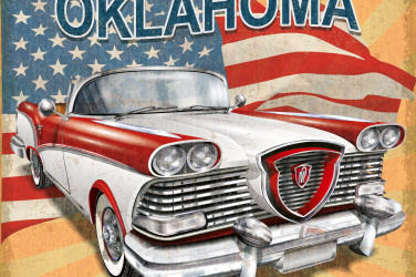 Retro plakát Oklahoma
