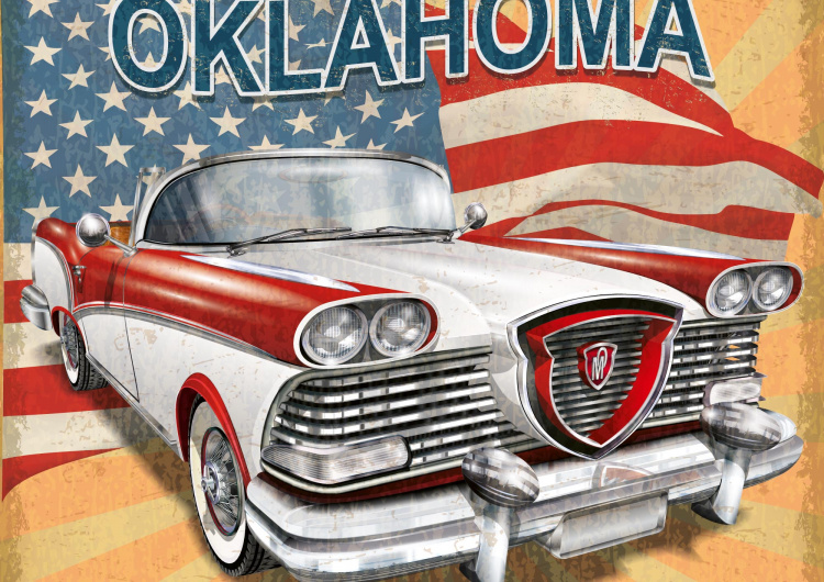 Retro plakát Oklahoma
