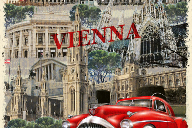 Vintage vídeňský plakát