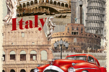Vintage italský plakát
