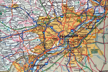 Mapa Philadelphie