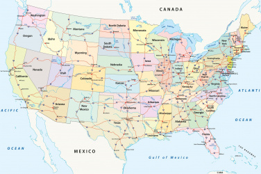 Politická mapa USA