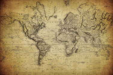 Vintage mapa světa III.