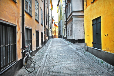 Stará ulička Stockholmu