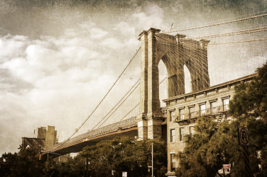 Brooklynský most ve vintage